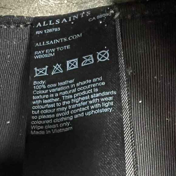 All Saints Ray East West Leather Tote WB092M in Musk Brown - Picture 13 of 16